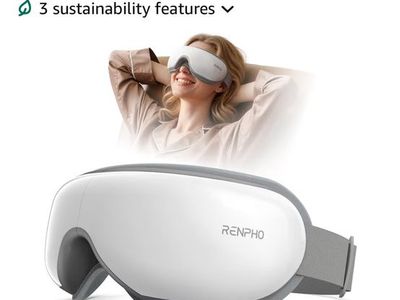 RENPHO Eyeris 1 Eye Massager with Heat and Vibration - White