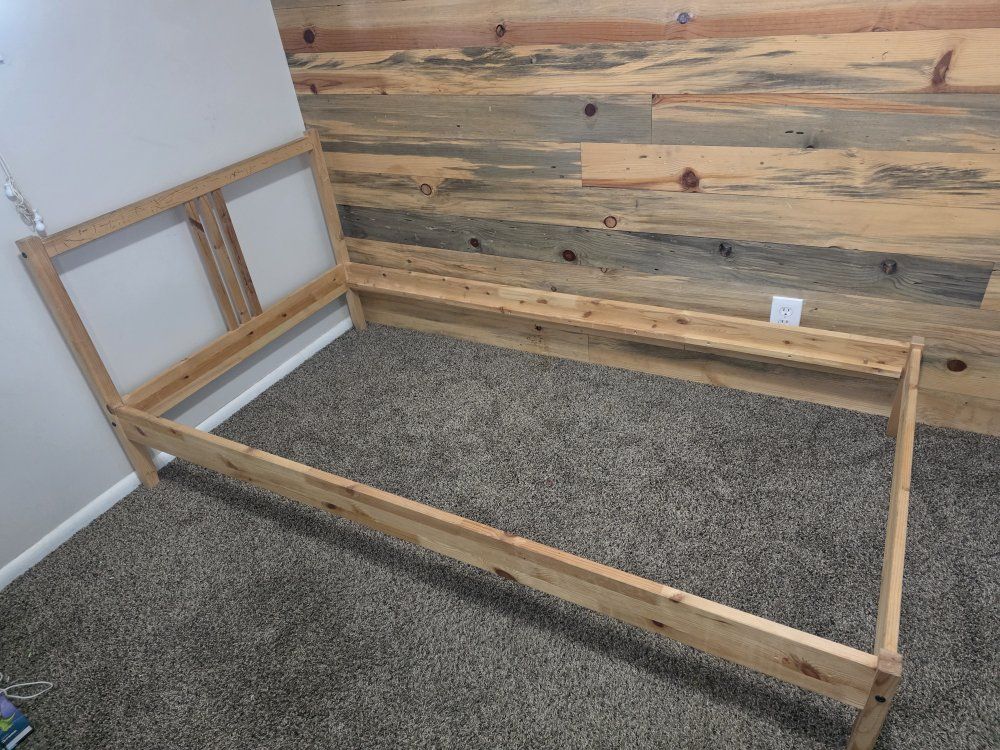 Wood Ikea full bed frame