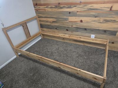 Wood Ikea full bed frame