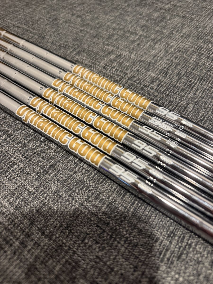 TT Dynamic Gold 95 R300 Regular Iron Shaft Set 6-PW, AW 6pc - 0.355T Taper Tip Pulls