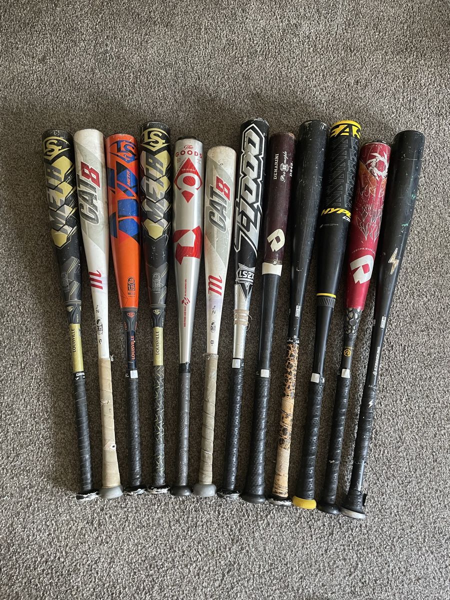 Louisville Slugger, Marucci, Easton, DeMarini Baseball Bats - Lot of 11, Various Models/Sizes