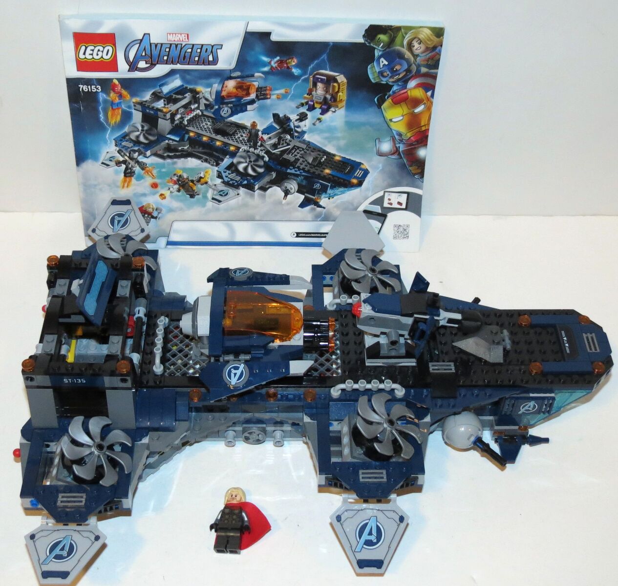 LEGO Avengers Helicarrier 76153 Complete Ship w/ Thor 1000+ pcs