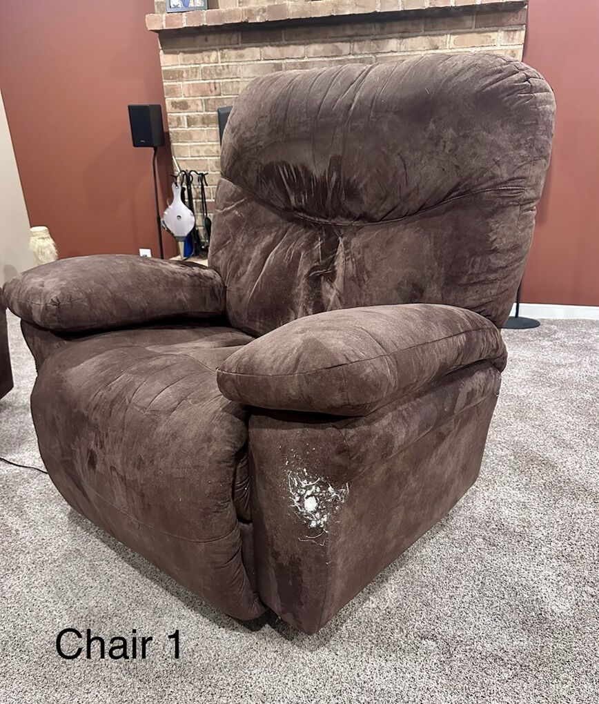 Two Recliners - Need to Be Re-Upholstered