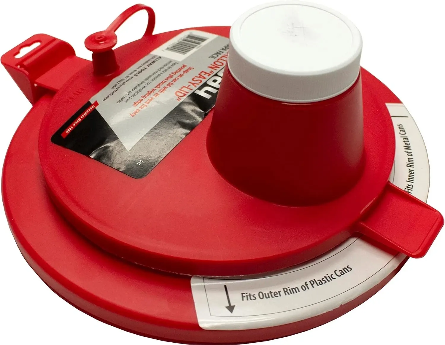 Case of 12 Allway 1 gallon easy lid snap on pour red NEW