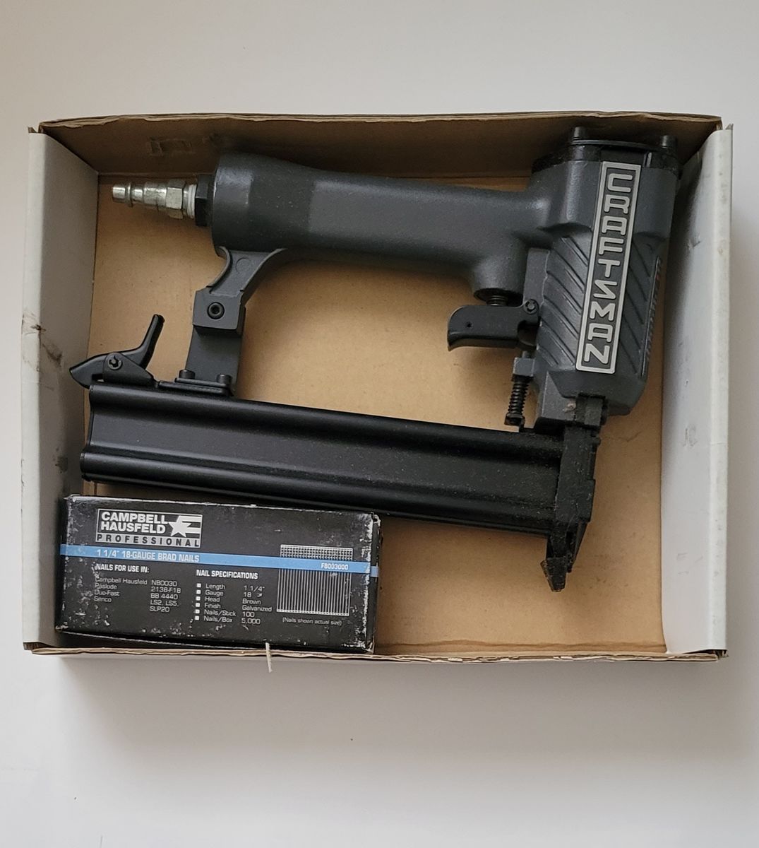 Craftsman 351-18309 Oilless 18 Gauge Brad Nailer