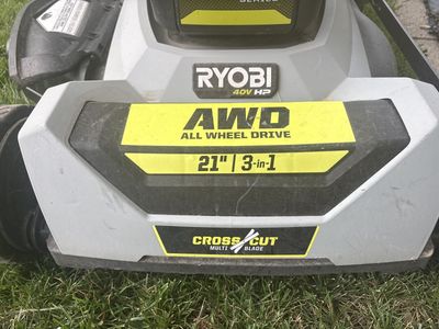 Dual Blade 21 inch AWD 40V Brushless Ryobi Mower