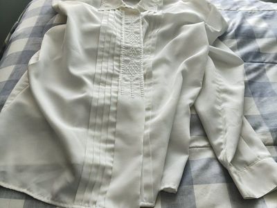 White long sleeve blouse size 12