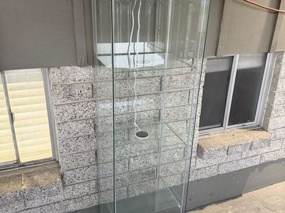 IKEA DETOLF Glass Display Case with Integrated Lighting
