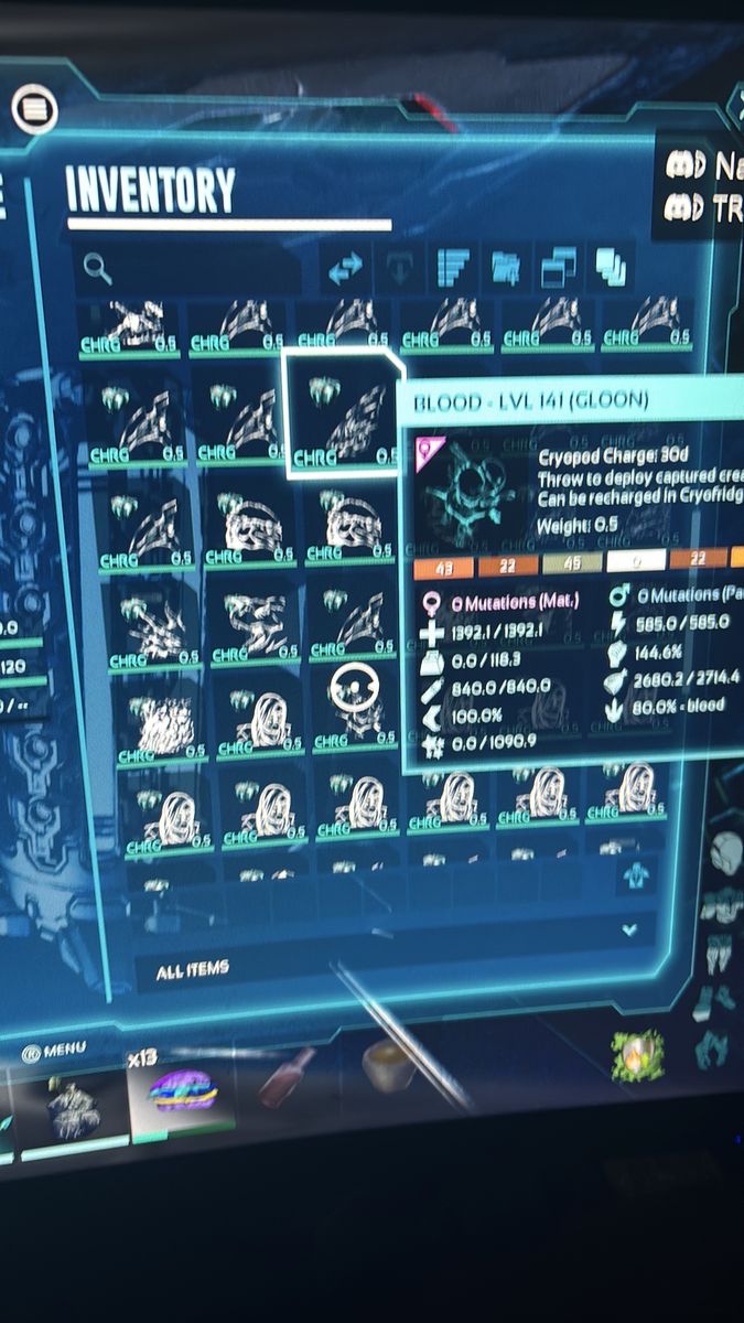 Ark Survival Evolved Tame: Level 141 Gloon Blood, Xbox Official 1x Server