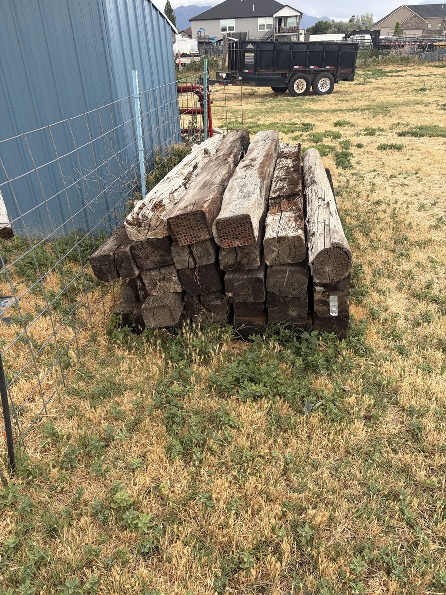 Used Railroad Ties - Landscape Timbers, Garden Edging, Fencing Wood