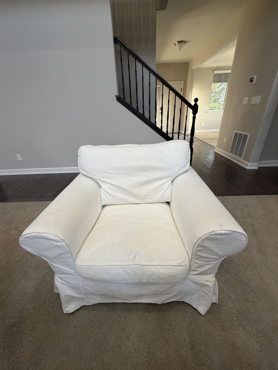 Classic White Slip-Cover Armchair