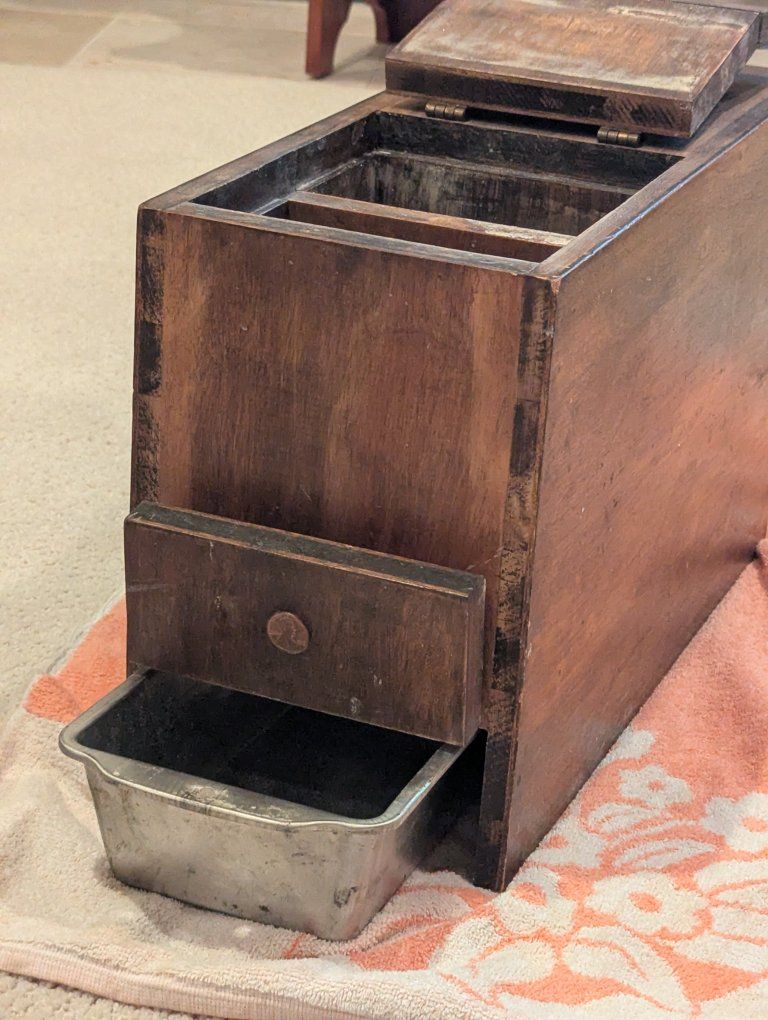 Working vintage motorized wheat grinder