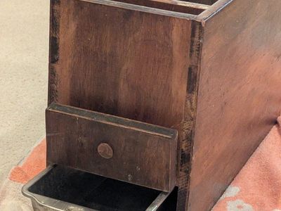 Working vintage motorized wheat grinder