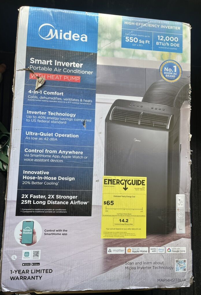 Portable AC/Heat Unit, Midea Duo 14,000 BTU