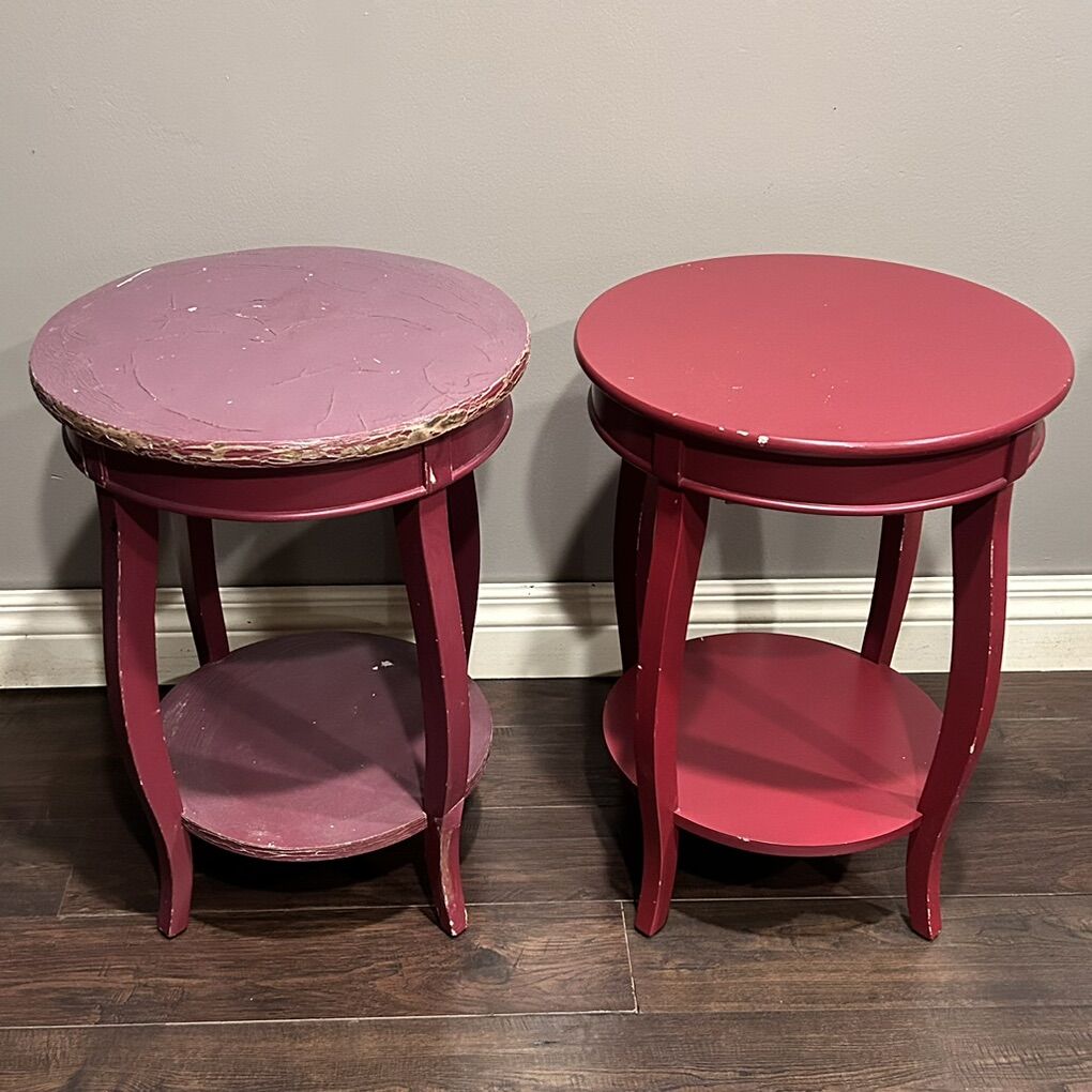 Set of Wood End Tables