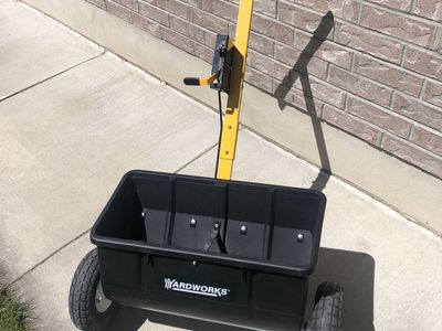75lb Drop Spreader Push Hopper Fertilizer Grass Seed