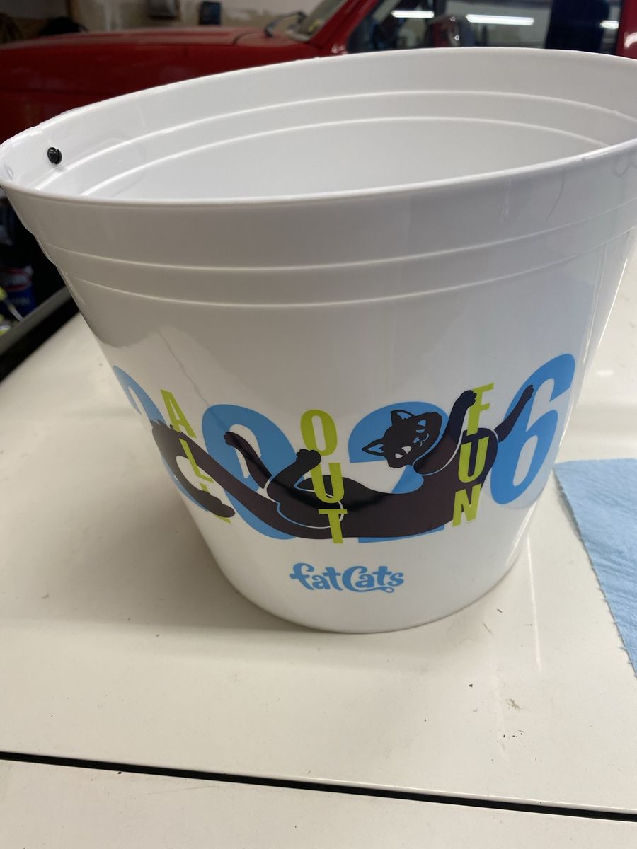 Fat cats refillable popcorn bucket for 10 dollars.