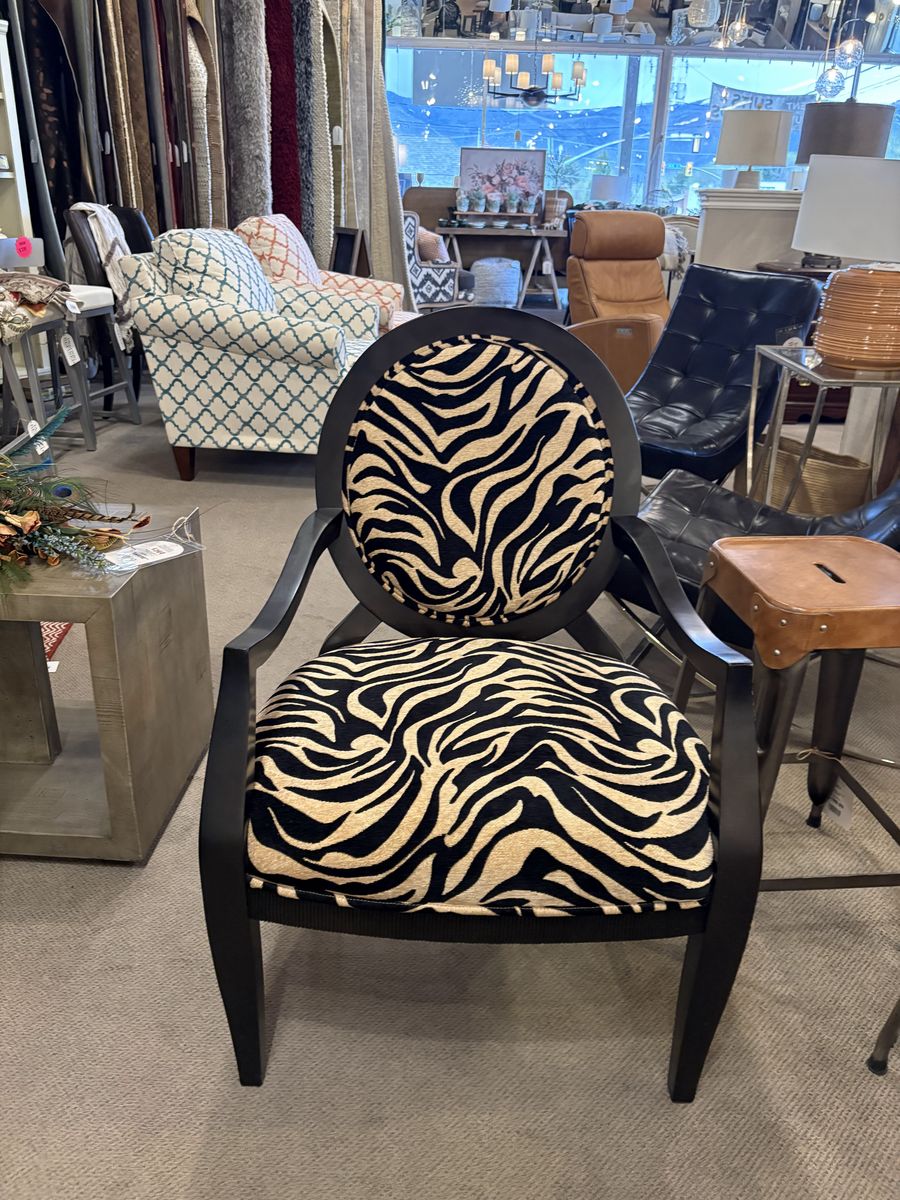 Zebra Print Accent Chair (New)