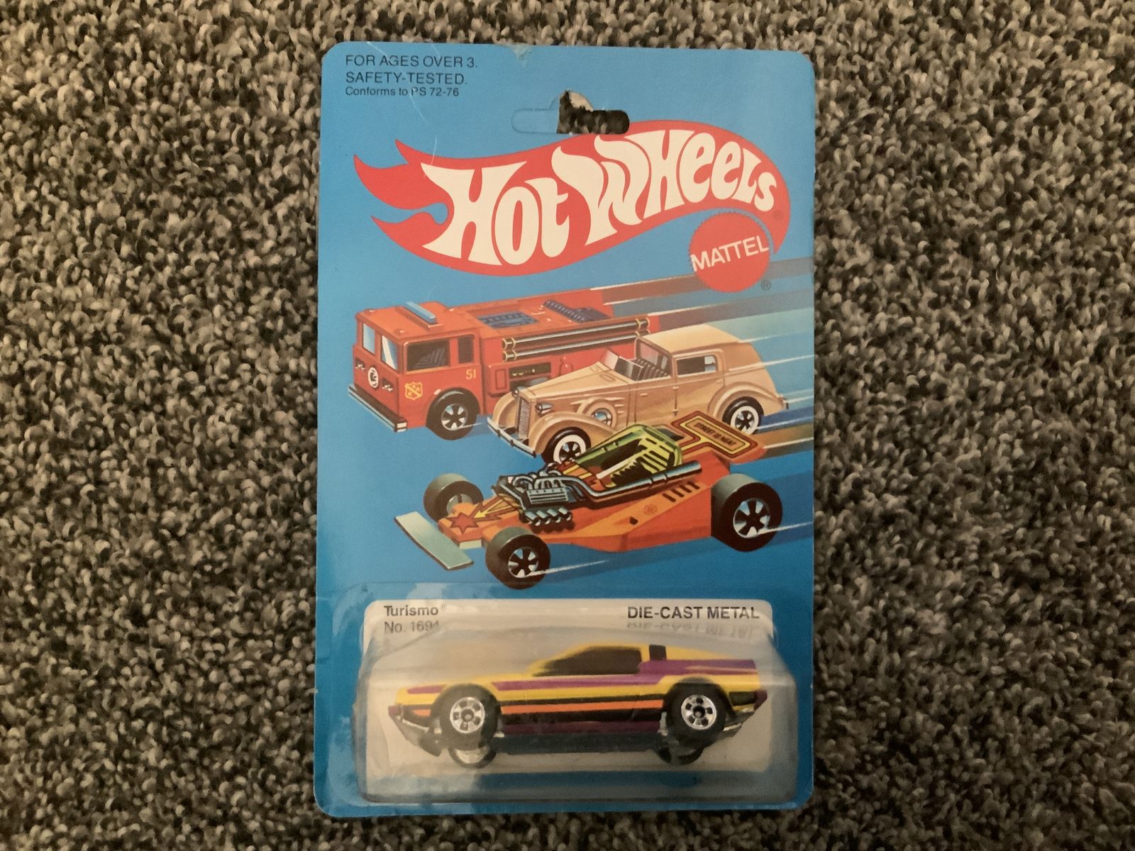 1982 Hot Wheels yellow Turismo in blister pack