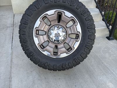 Ford F350 King Ranch Rims and Tires 35/12.50R20 Nitto Ridge Grappler Load F