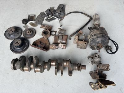Used Ford Vehicle Parts Lot - Crankshaft, Pulleys, Seatbelts, Brake Booster, Hinges, Brackets