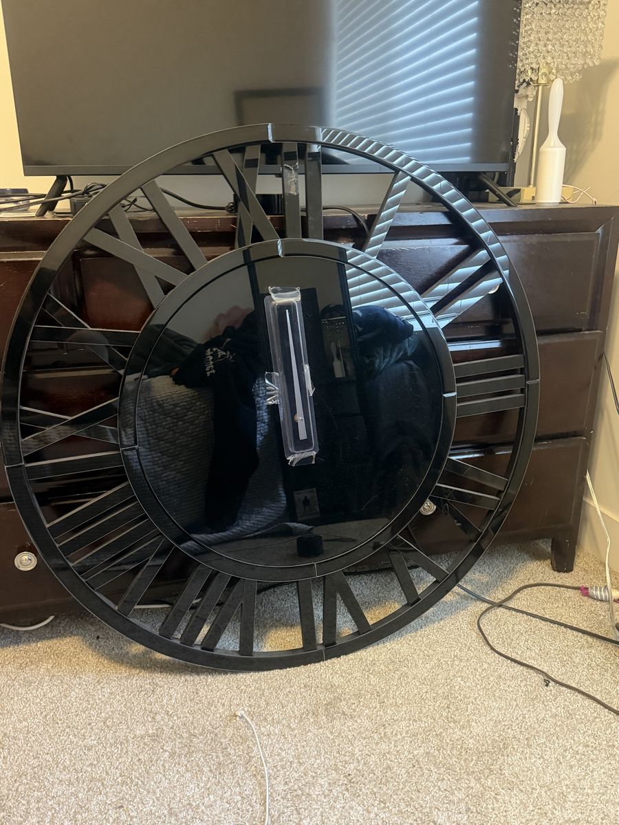 Huge clock… the two on the 12 is chipped from transporting it home