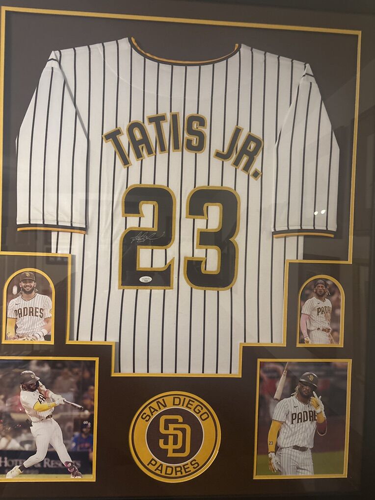 Fernado Tatis Jr Framed Signed Jersey JSA COA