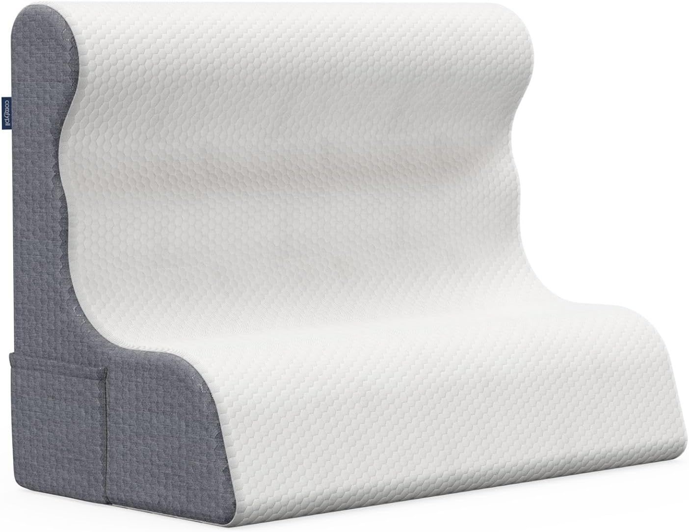 NEW Ergonomic Multi-Position Bed Wedge Pillow, Patented Contour Design Support Pillow for Back, Legs & Reclining Comfort
