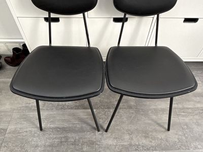 Matching black kitchen chairs