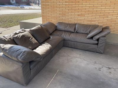 Restoration Hardware Big Gray Sectional Sofas OBO