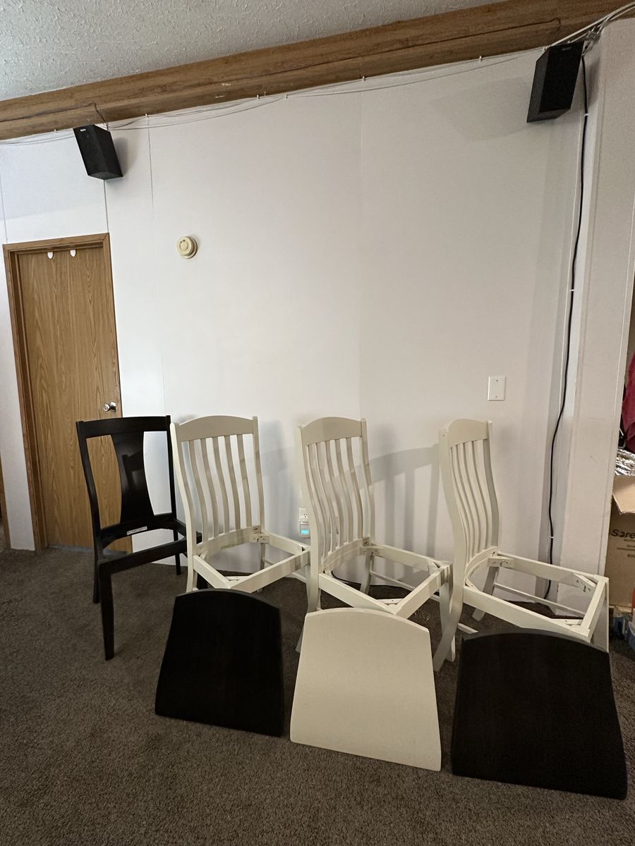 Bassett Solid Maple Wood Dining Chairs – Mix And Match Custom Colors – SEE DESCRIPTION