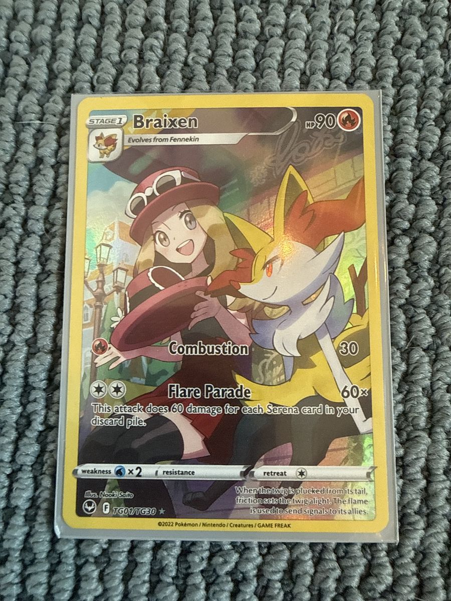 Pokemon TCG Braixen Trainer Gallery TG01/TG30 Silver Tempest Ultra Rare Card