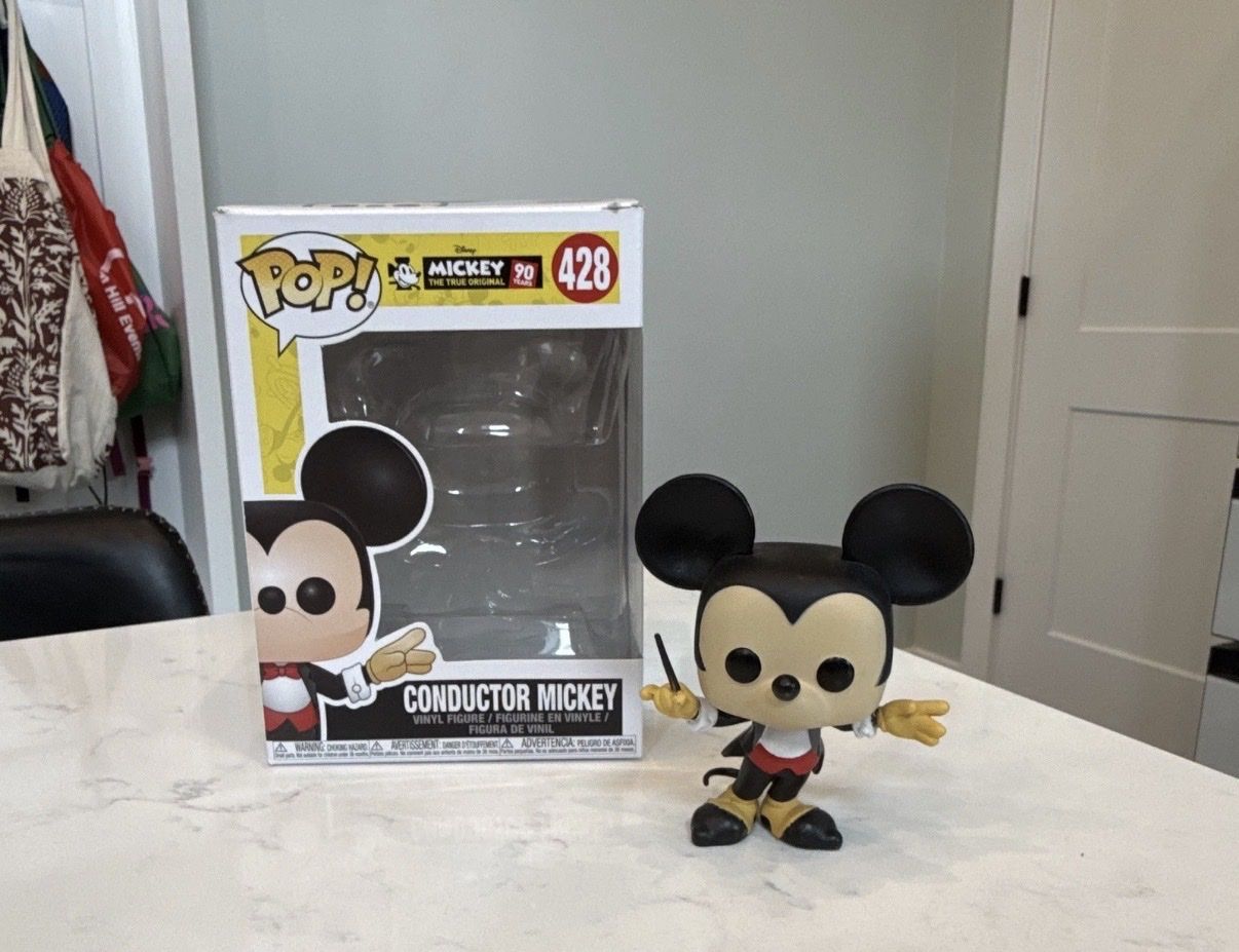 Funko Pop! Disney Mickey 90 Years #428 Conductor Mickey Vinyl Figure Boxed