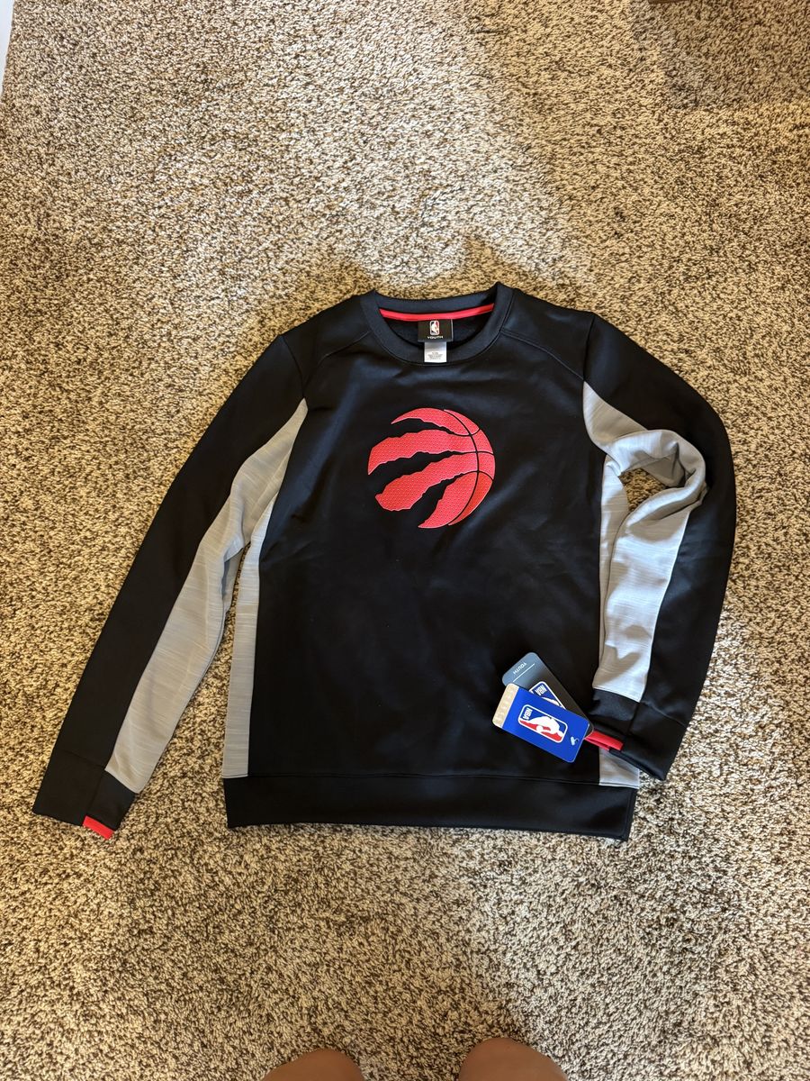 NBA Youth Toronto Raptors Black Long Sleeve Crewneck Sweatshirt Size M (10/12) New with Tags