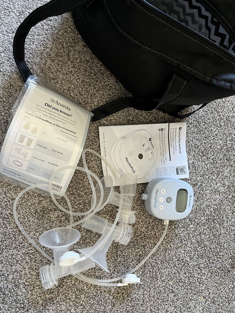 Ameda Mya Joy PLUS Double Electric Breast Pump with HygieniKit Collection Kit & Travel Bag