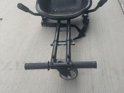 Black Hoverboard Go Kart Seat Attachment