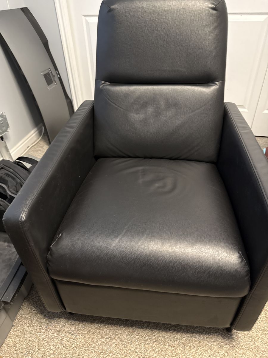 Moving Sale - Black Reclining Chair