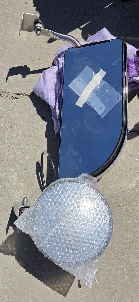 New Hea6ed Chrome Truck Mirror Assembly with Round Blind Spot Mirror - Passenger Side, Universal Fit