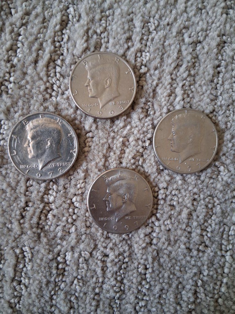 Kennedy Half Dollar Coins (4-pack)