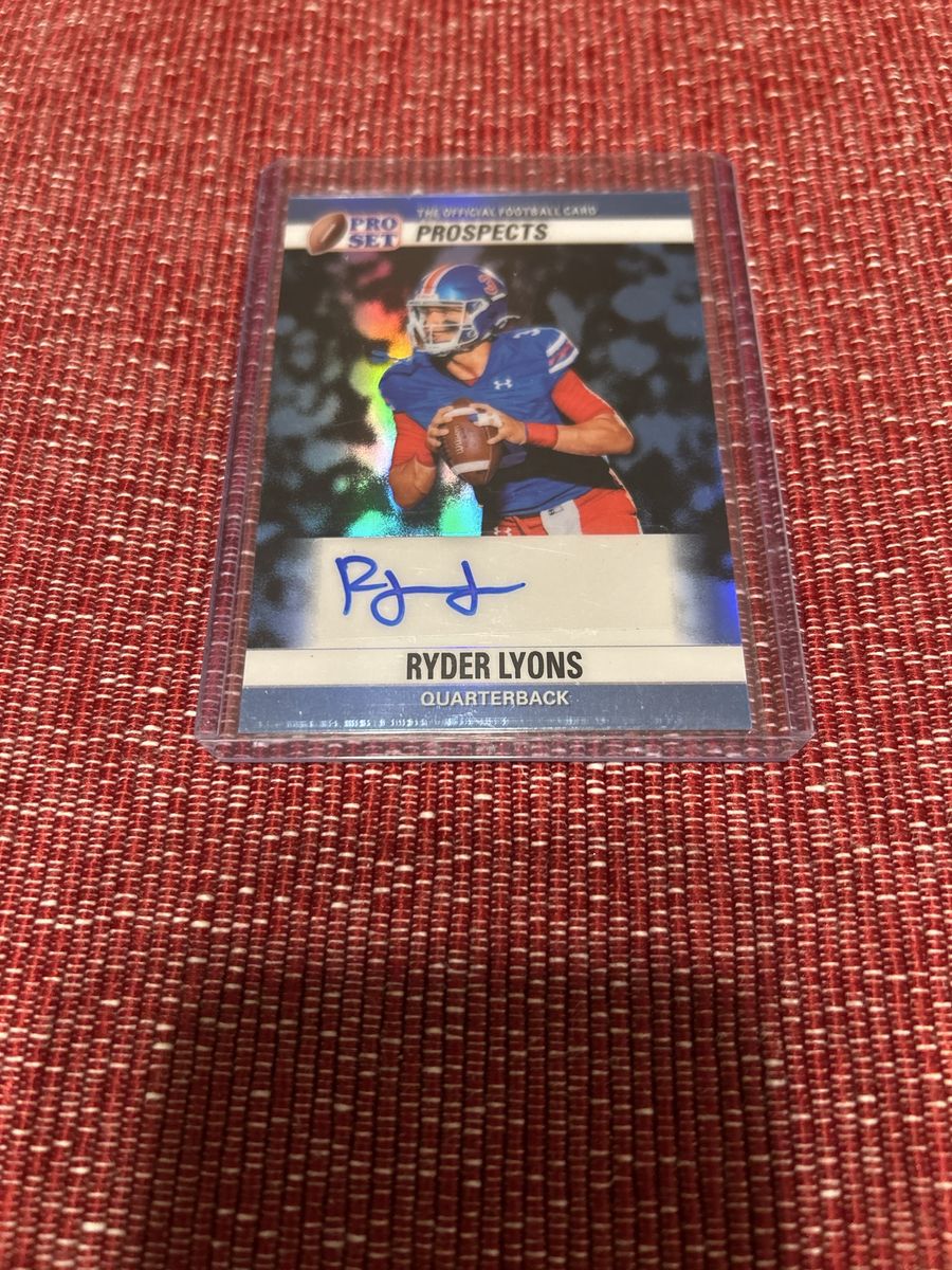 BYU COUGARS Rookie Card 2026 Pro Set Prospects Ryder Lyons Quarterback Certified Autograph Card #3/8 *Jersey Number #3*