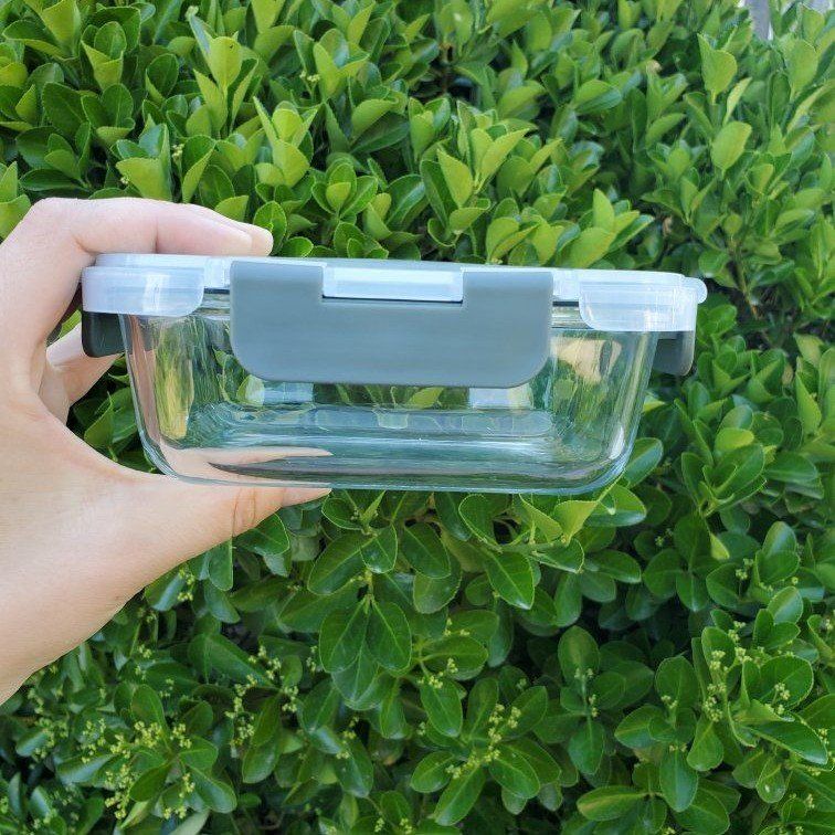 6 Glass Meal Prep Containers w/ latching lids