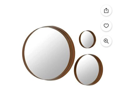 Banded Round Mirror set of 3