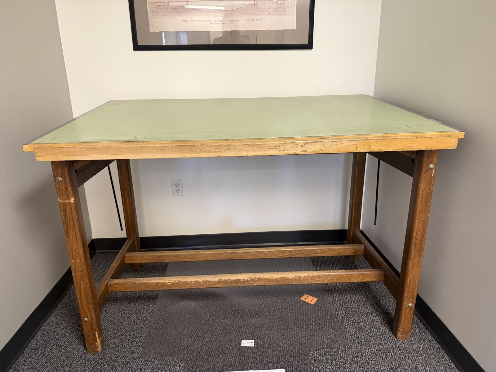 Antique Hamilton Mfg. Co. Drafting Table — Two Rivers, Wisconsin
