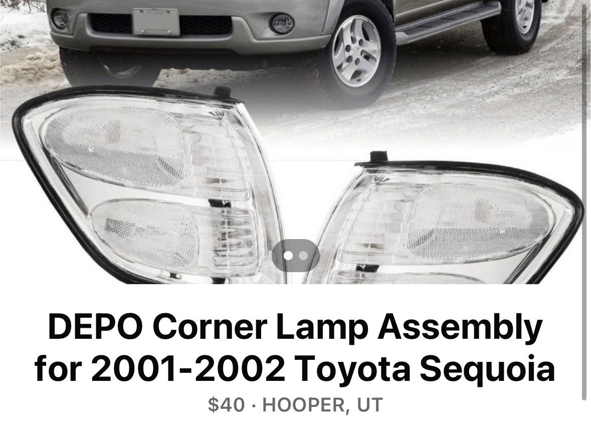 DEPO Corner Lamp Assembly for 2001-2002 Toyota Sequoia - Clear Lenses, Pair