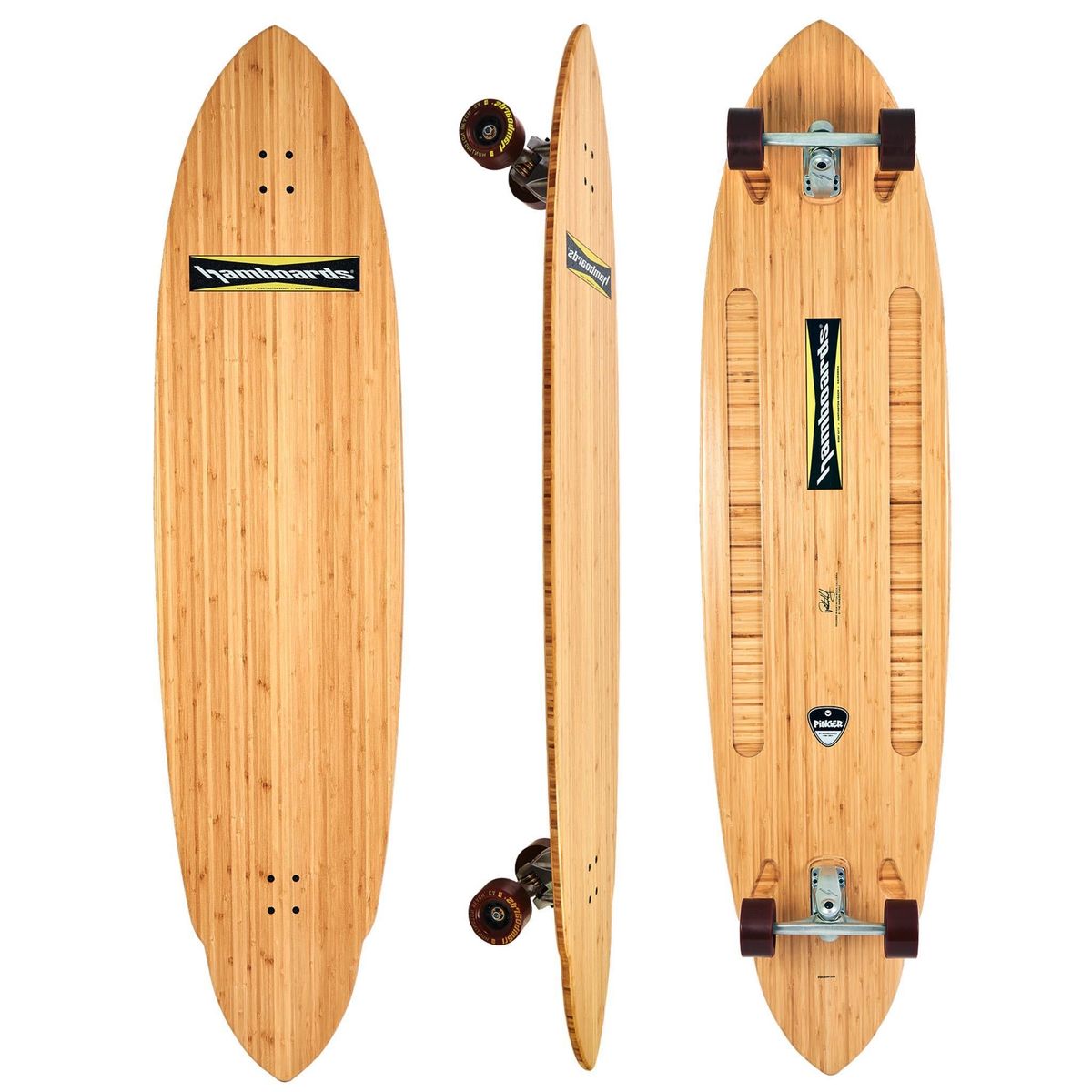 Hamboards Pinger 6'7" Bamboo Longboard Skateboard - Good Condition