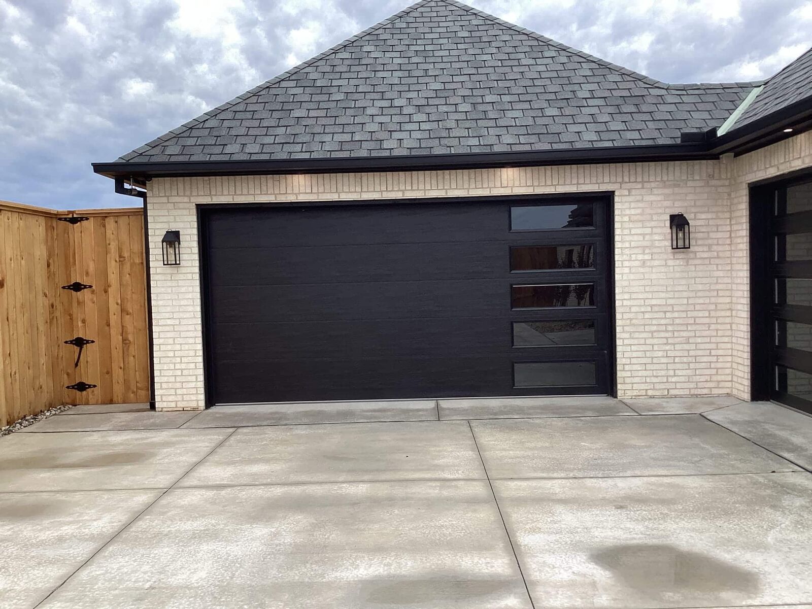 18X9 Black Frost Smooth Insulated Garage Door - Brand New!