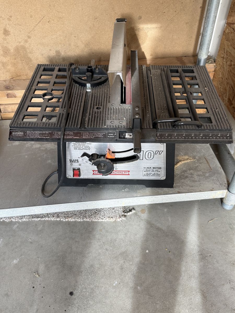 $75 OBO Central Machinery 10" Table Saw