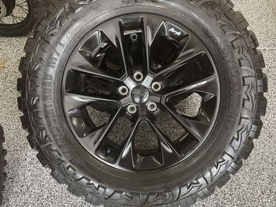 2023 Jeep Gladiator / Wrangler 20” Black Wheels with Milestar Patagonia M/T 35x12.50R20LT Tires - Set of 4