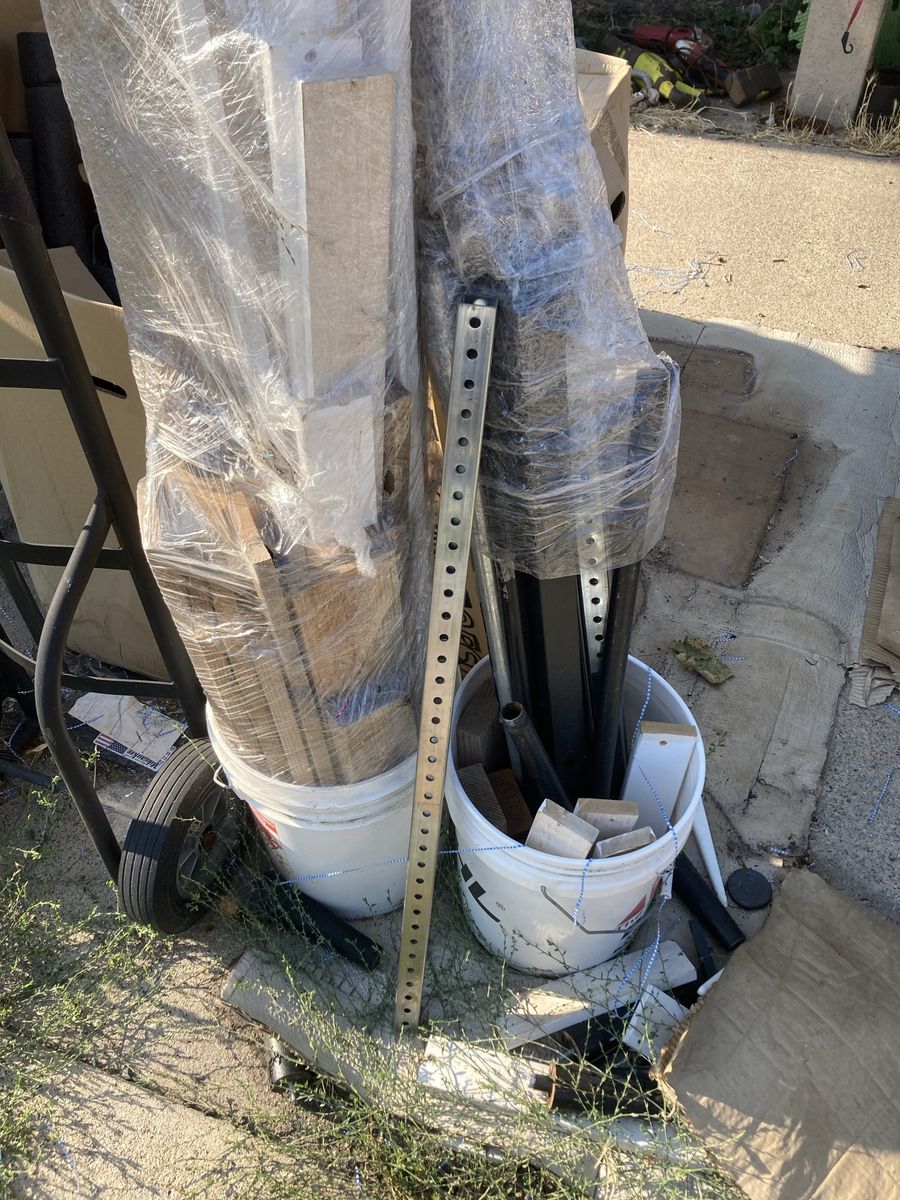 Free assorted 3rd gen tacoma parts, random wood and metal pipes