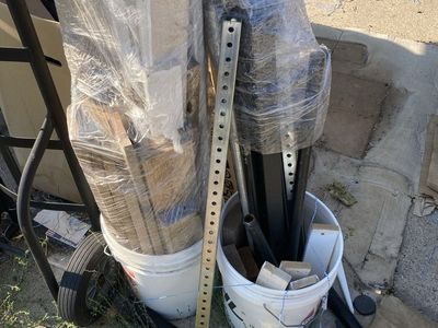 Free assorted 3rd gen tacoma parts, random wood and metal pipes